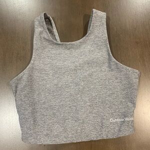 Outdoor Voices Venus Crop Top in gray. Size XS